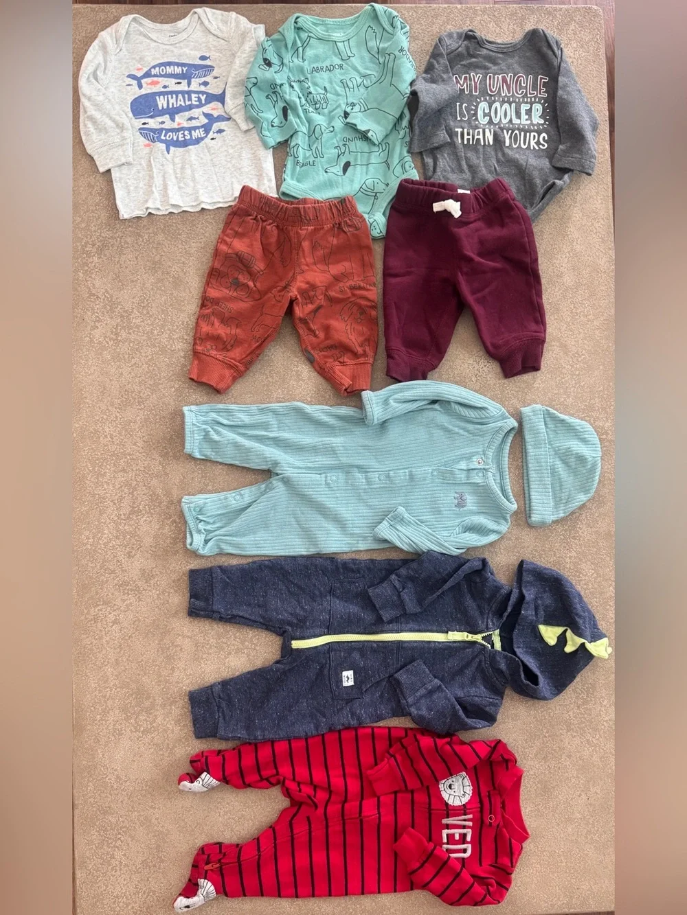 Carter's Boys 3M Fall/Winter Bundle • 9 Pieces